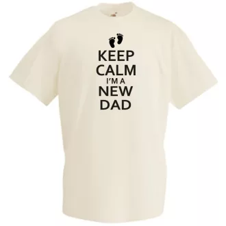 Keep Calm I'm A New DAD férfi rövid ujjú póló