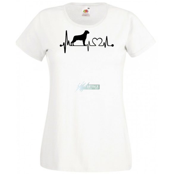 Kutyabarát EKG -A női rövid ujjú póló