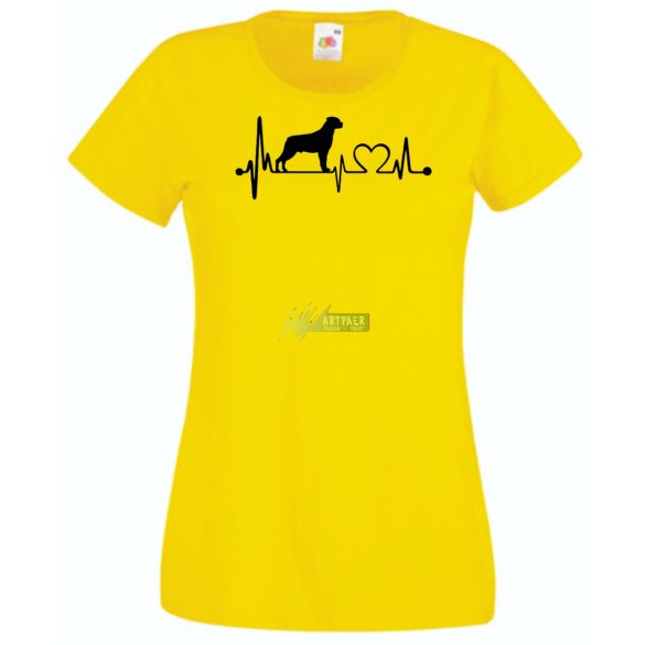 Kutyabarát EKG -A női rövid ujjú póló