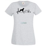 Kutyabarát EKG -A női rövid ujjú póló