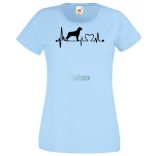 Kutyabarát EKG -A női rövid ujjú póló