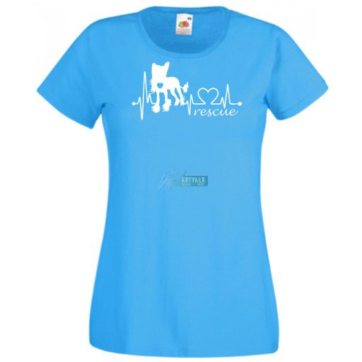 Kutyabarát EKG -B megmentem női rövid ujjú póló