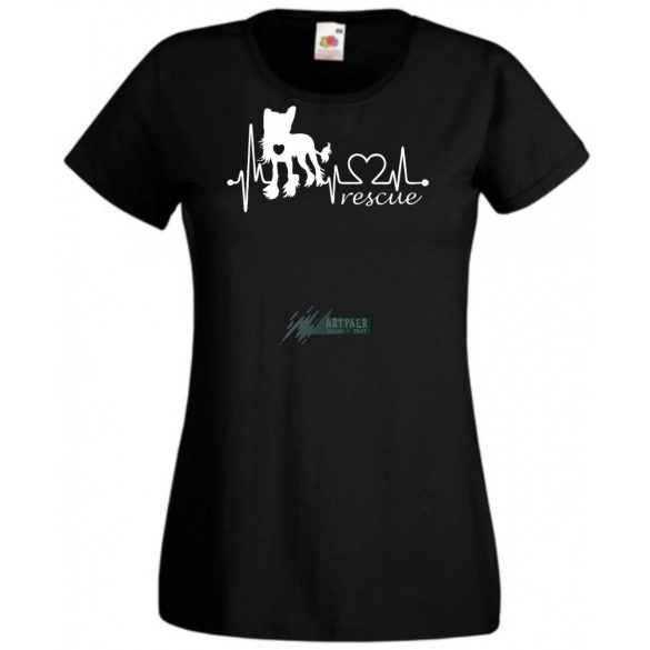 Kutyabarát EKG -B megmentem női rövid ujjú póló