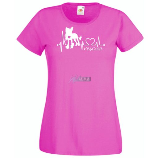 Kutyabarát EKG -B megmentem női rövid ujjú póló