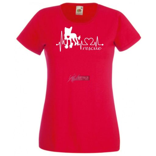 Kutyabarát EKG -B megmentem női rövid ujjú póló