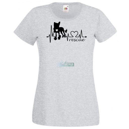 Kutyabarát EKG -B megmentem női rövid ujjú póló
