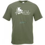 Kutyabarát EKG -B férfi rövid ujjú póló