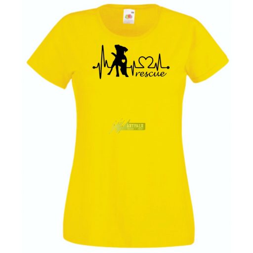 Kutyabarát EKG -C megmentem női rövid ujjú póló