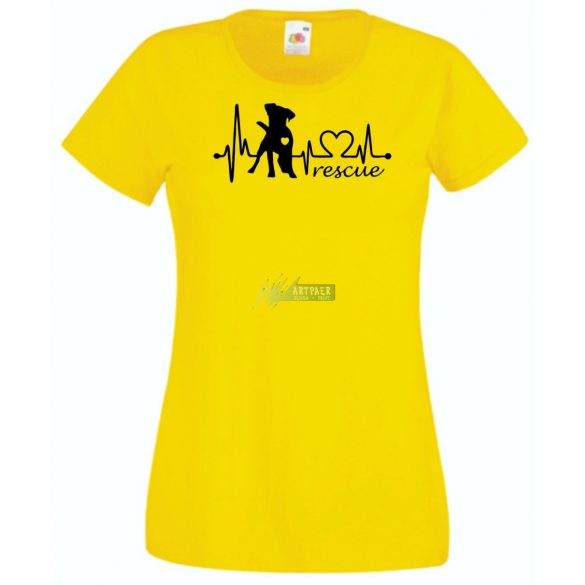 Kutyabarát EKG -C megmentem női rövid ujjú póló