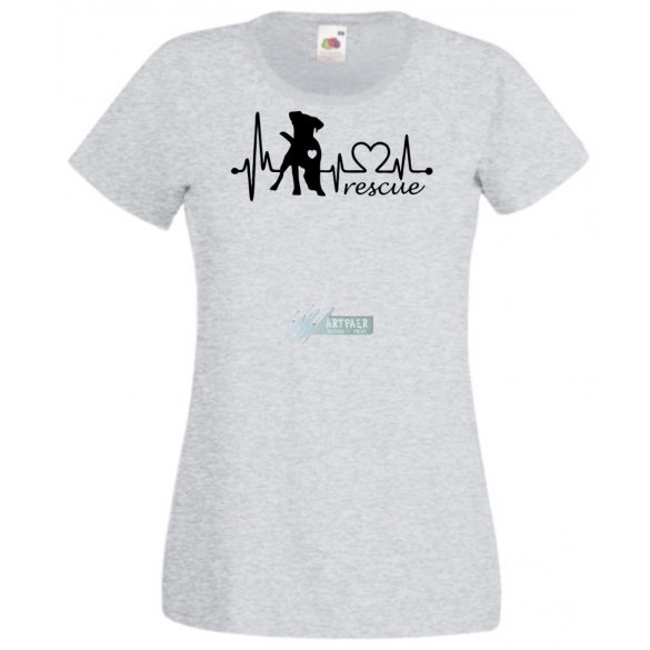 Kutyabarát EKG -C megmentem női rövid ujjú póló