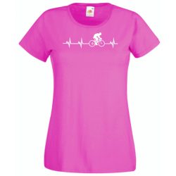 Kerékpáros EKG -A női rövid ujjú póló