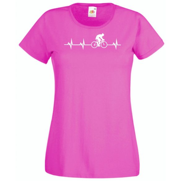 Kerékpáros EKG -A női rövid ujjú póló