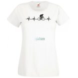 Kerékpáros EKG -A női rövid ujjú póló