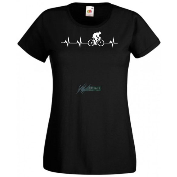 Kerékpáros EKG -A női rövid ujjú póló