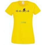 Kerékpáros EKG -A női rövid ujjú póló
