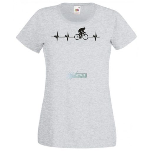 Kerékpáros EKG -A női rövid ujjú póló