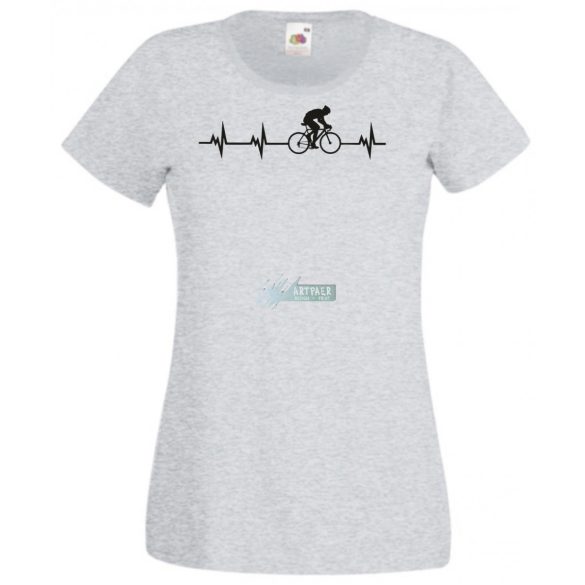 Kerékpáros EKG -A női rövid ujjú póló