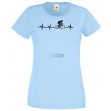 Kerékpáros EKG -A női rövid ujjú póló