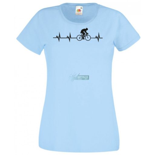 Kerékpáros EKG -A női rövid ujjú póló