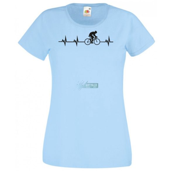 Kerékpáros EKG -A női rövid ujjú póló