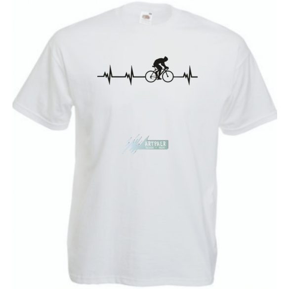 Kerékpáros EKG -A férfi rövid ujjú póló