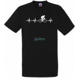 Kerékpáros EKG -A férfi rövid ujjú póló