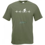 Kerékpáros EKG -A férfi rövid ujjú póló