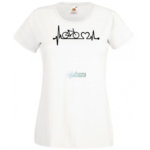Kerékpáros EKG -B női rövid ujjú póló