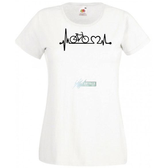 Kerékpáros EKG -B női rövid ujjú póló