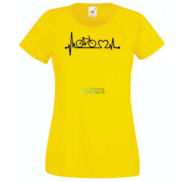 Kerékpáros EKG -B női rövid ujjú póló