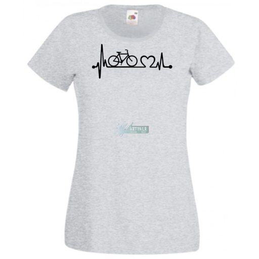 Kerékpáros EKG -B női rövid ujjú póló