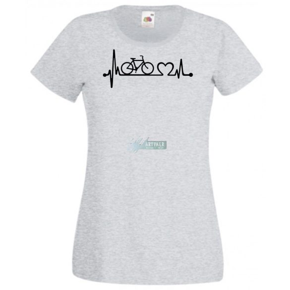 Kerékpáros EKG -B női rövid ujjú póló