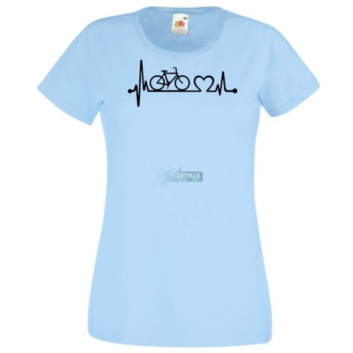 Kerékpáros EKG -B női rövid ujjú póló