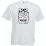 Retro AC DC vs Jack Daniels férfi rövid ujjú póló