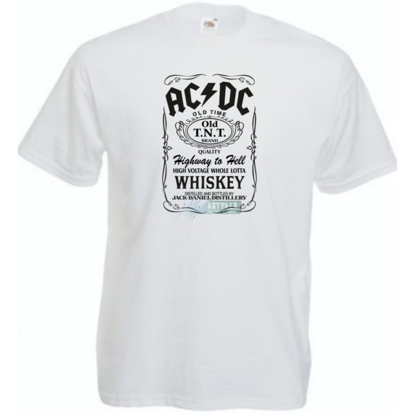 Retro AC DC vs Jack Daniels férfi rövid ujjú póló