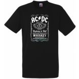 Retro AC DC vs Jack Daniels férfi rövid ujjú póló