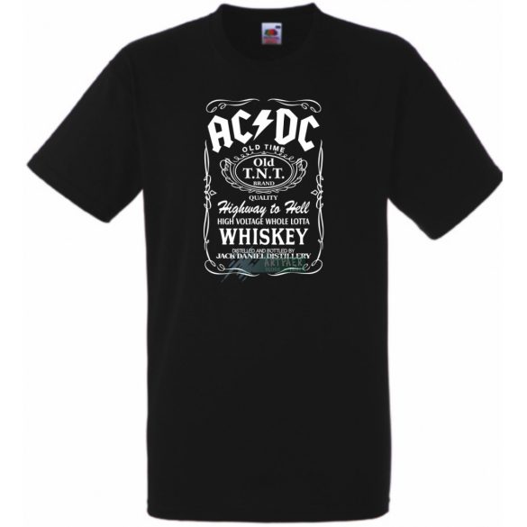 Retro AC DC vs Jack Daniels férfi rövid ujjú póló