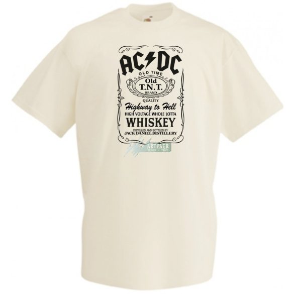 Retro AC DC vs Jack Daniels férfi rövid ujjú póló