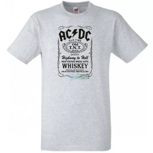 Retro AC DC vs Jack Daniels férfi rövid ujjú póló