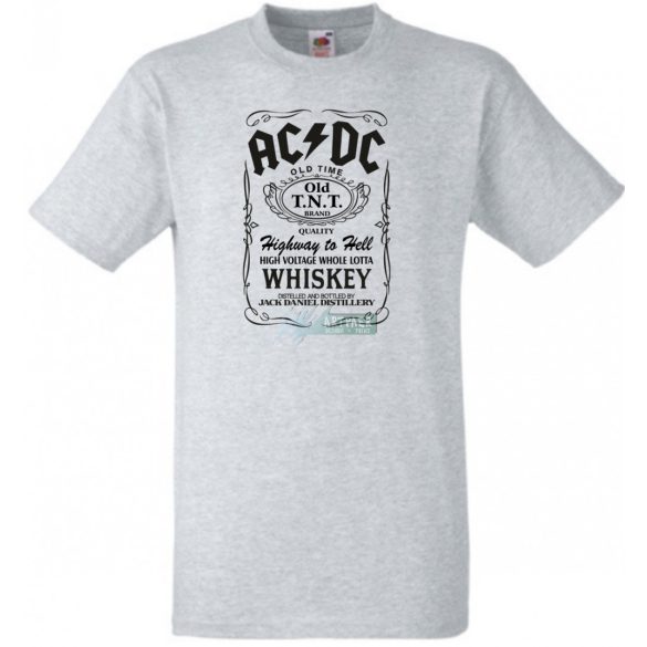 Retro AC DC vs Jack Daniels férfi rövid ujjú póló