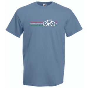 Kerékpáros, magyar zászlós férfi rövid ujjú póló
