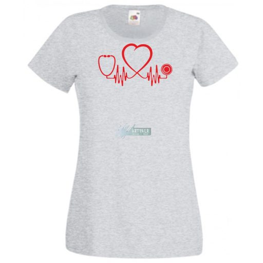 Doctor EKG -B női rövid ujjú póló