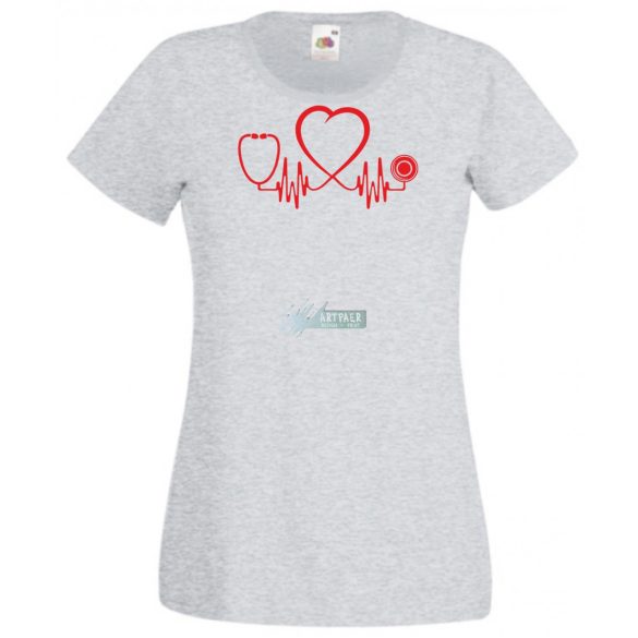 Doctor EKG -B női rövid ujjú póló