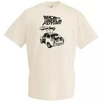   Trabant Humor Tra-lorean - Back ... Future férfi rövid ujjú póló