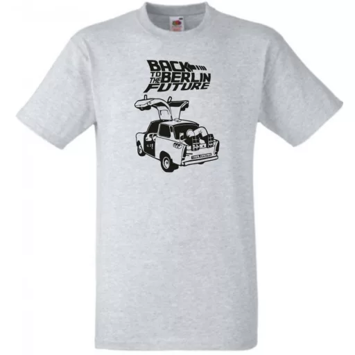 Trabant Humor Tra-lorean - Back ... Future férfi rövid ujjú póló