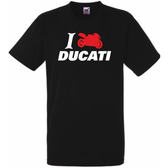 I Love Ducati férfi rövid ujjú póló