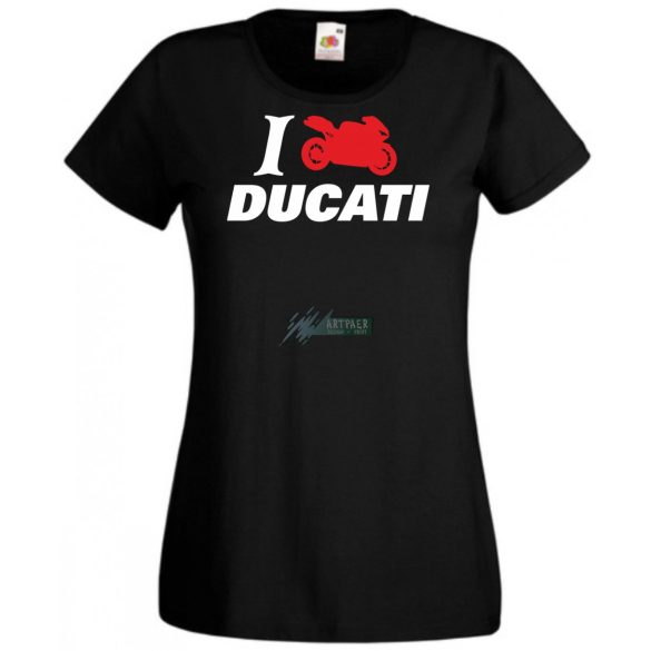 I Love Ducati női rövid ujjú póló