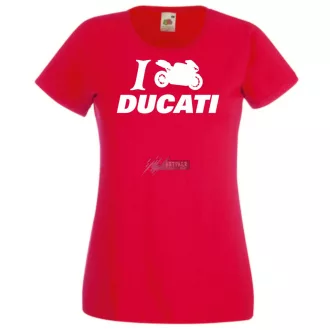 I Love Ducati női rövid ujjú póló