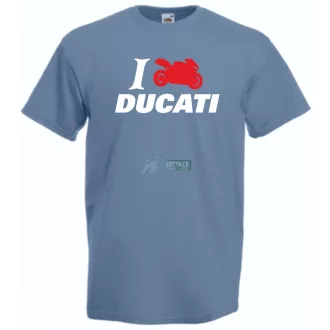 I Love Ducati férfi rövid ujjú póló