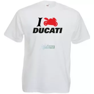 I Love Ducati férfi rövid ujjú póló